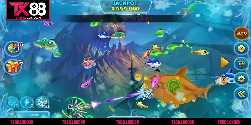 Bắn tốc độ cao khi đã canh được đường đi của cá